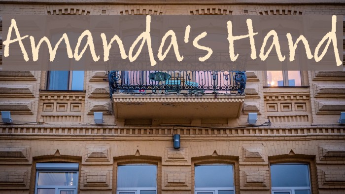 Amanda's Hand Schriftart examples