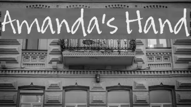 Amanda's Hand Schriftart examples