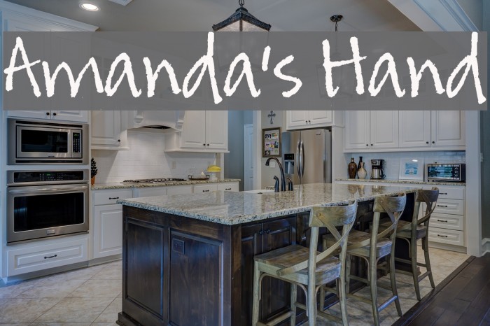Amanda's Hand Schriftart examples