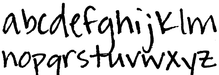 Amanda's Hand Schriftart Kleinbuchstaben