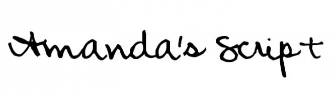 Amanda's Script  Frei Schriftart Herunterladen