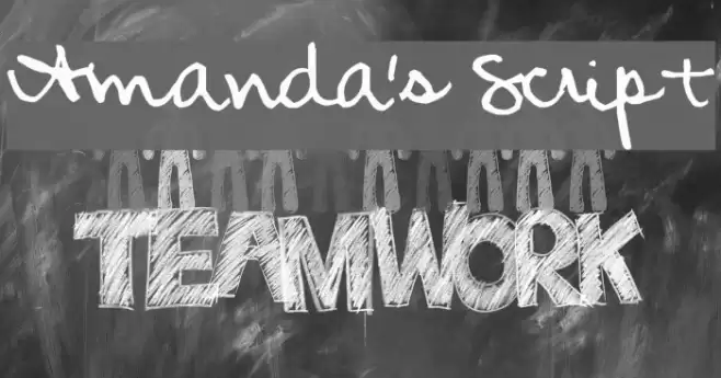 Amanda's Script Font examples