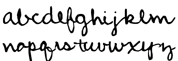Amanda's Script Font LOWERCASE