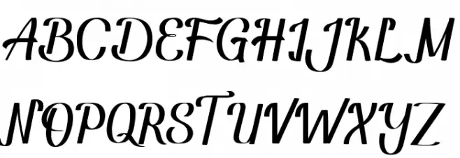 Amandella Script 字体 大写