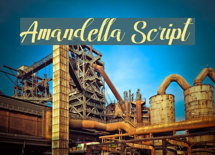 Amandella Script Font examples