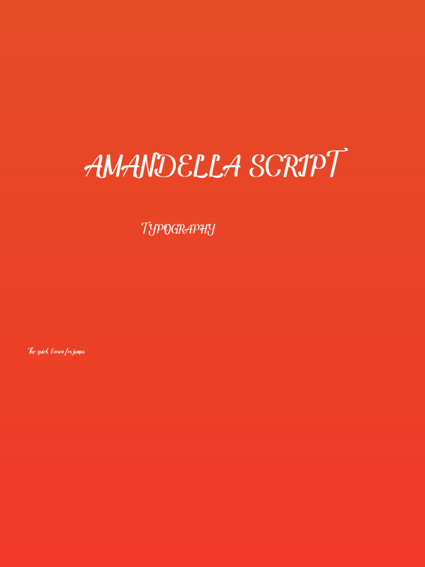 Amandella Script Poster