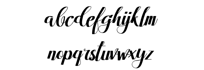 Amandella Script Font LOWERCASE