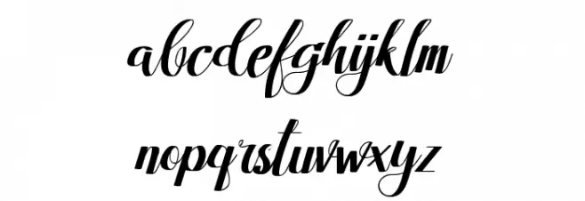 AmandellaScript फ़ॉन्ट लोअरकेस