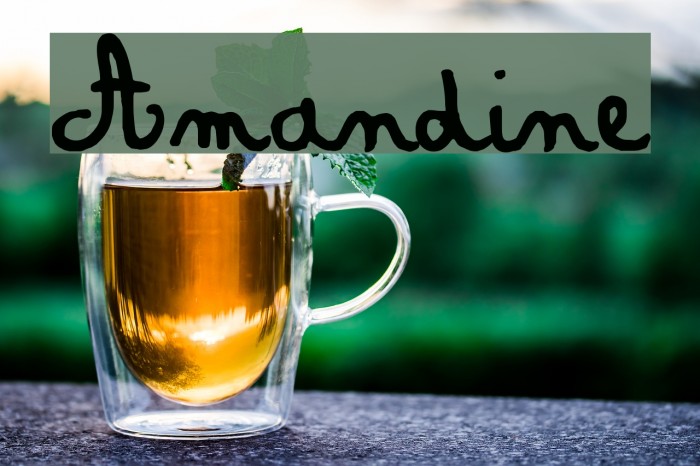 Amandine Шрифта examples