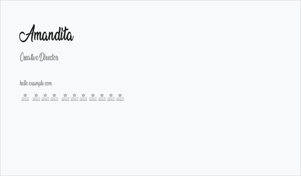 Amandita Business Card