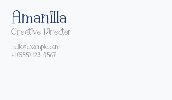 Amanilla Business Card