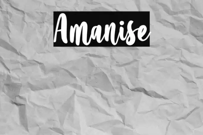 Amanise Font examples