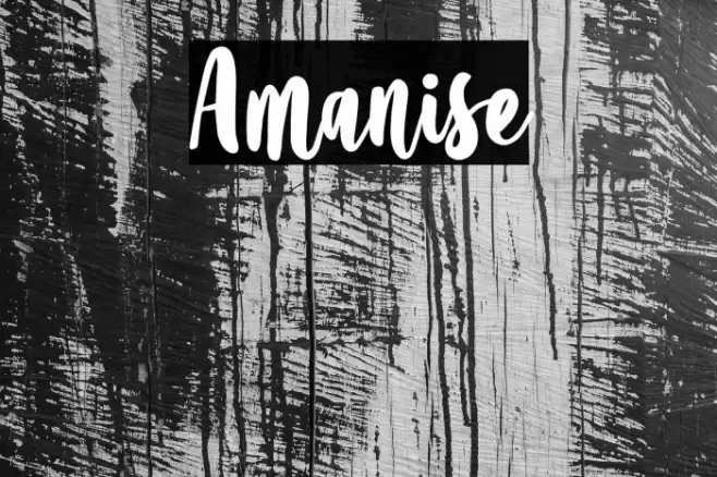 Amanise Font examples