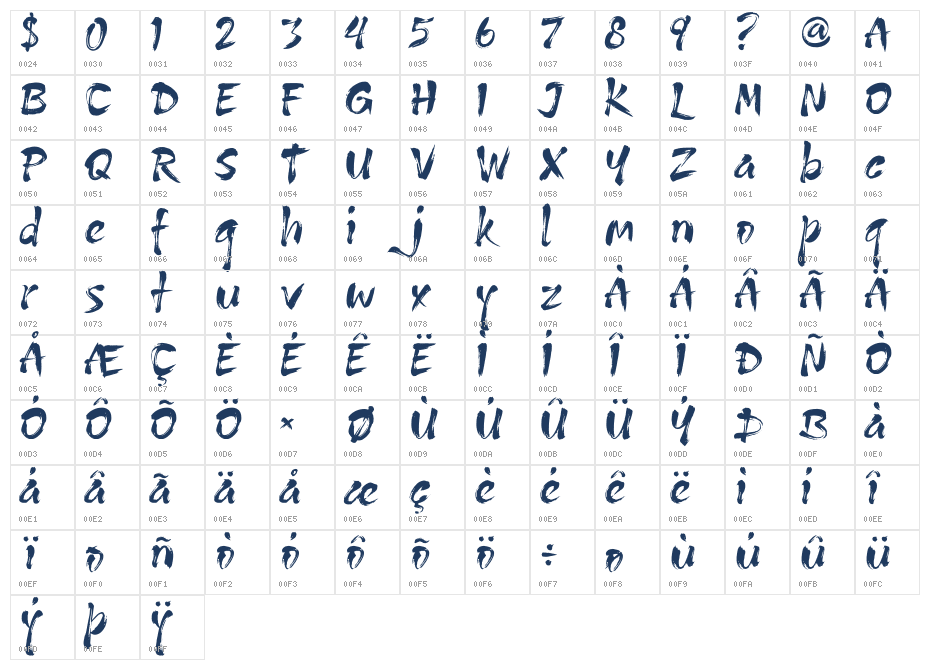 Amanojaku Character Map