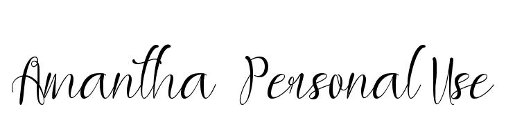 Amantha - Personal Use  नि: शुल्क फ़ॉन्ट्स डाउनलोड