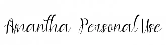 Amantha - Personal Use  font caratteri gratis