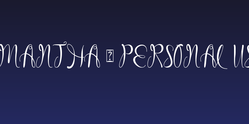 Amantha - Personal Use Social Header