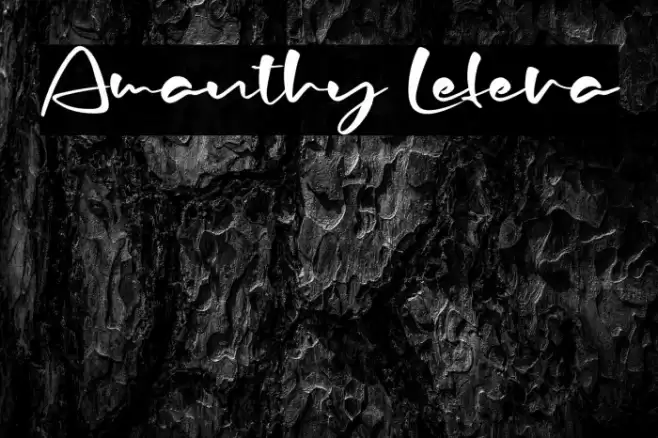 Amanthy Lefera Font examples
