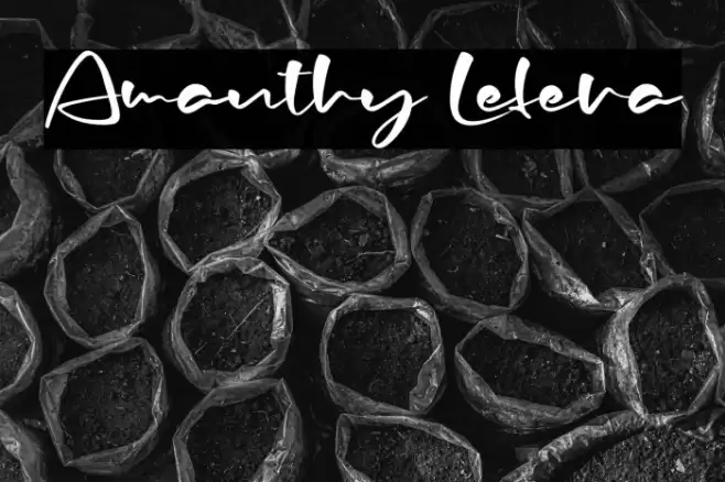 Amanthy Lefera Font examples