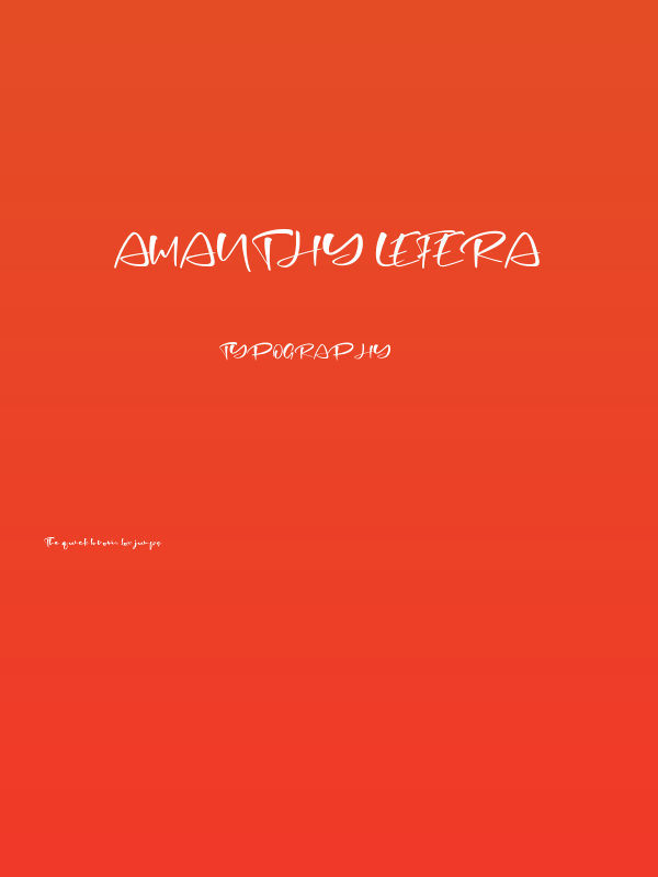 Amanthy Lefera Poster