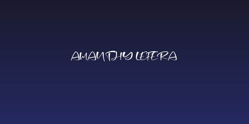 Amanthy Lefera Social Header