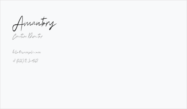 Amantory Business Card