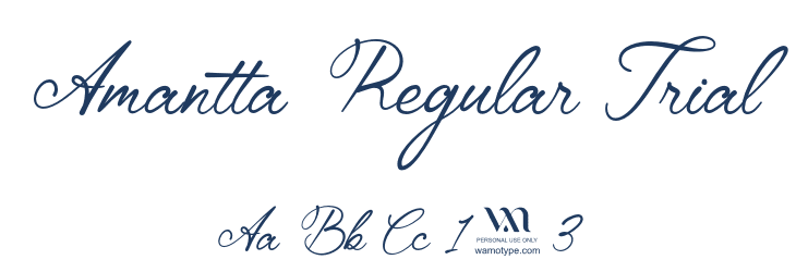 Amantta Regular Trial Font Preview