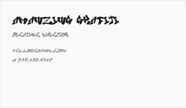 Amanzing Grafiti Business Card