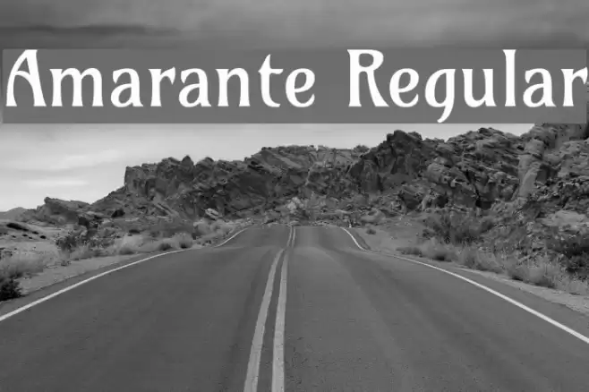 Amarante Regular Font examples