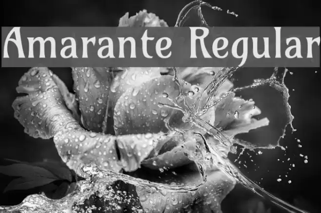 Amarante Regular Font examples