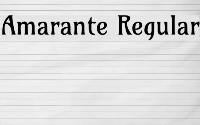 Amarante Regular Font examples