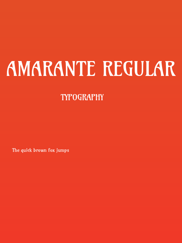 Amarante Regular Poster
