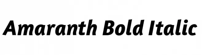 Amaranth Bold Italic 