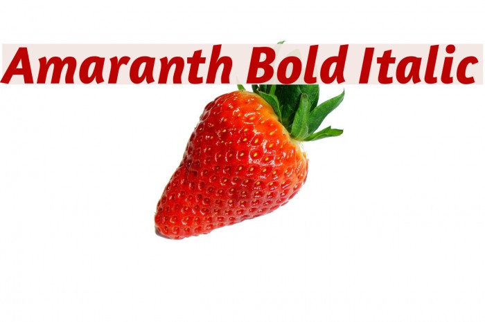 Amaranth Bold Italic Font examples