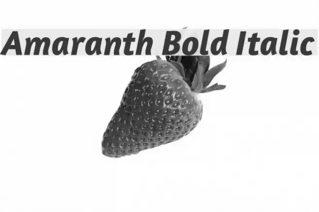 Amaranth Bold Italic examples