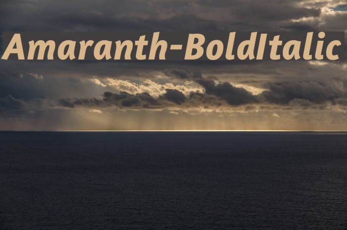Amaranth-BoldItalic Font examples