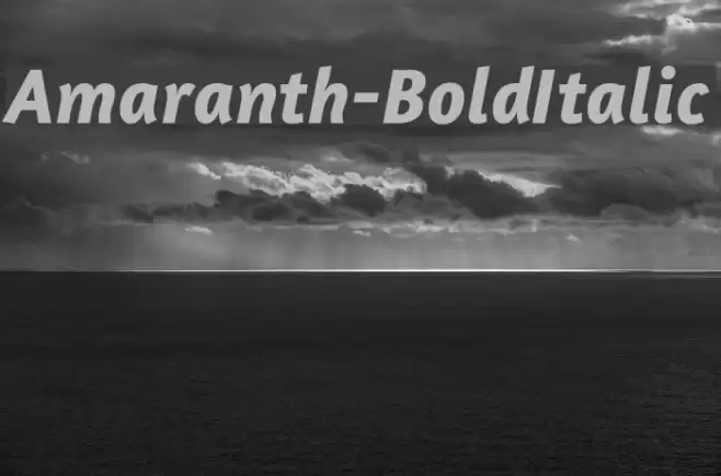 Amaranth-BoldItalic خط examples