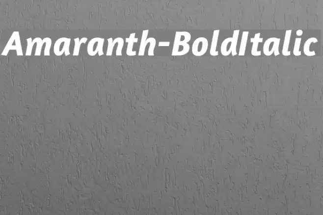 Amaranth-BoldItalic خط examples