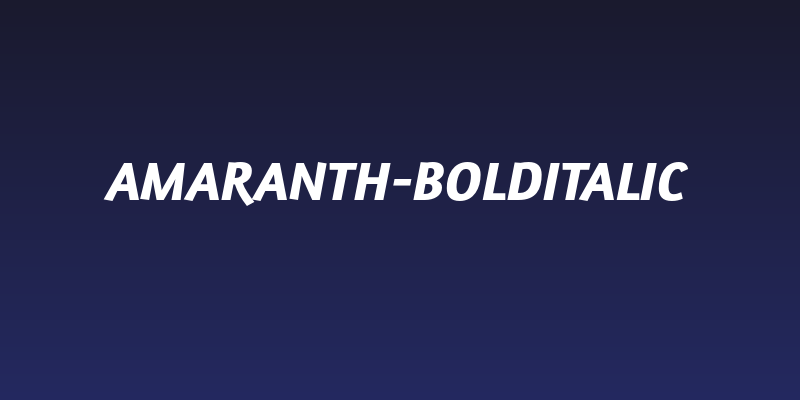 Amaranth-BoldItalic Social Header