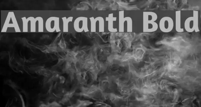 Amaranth Bold Font examples