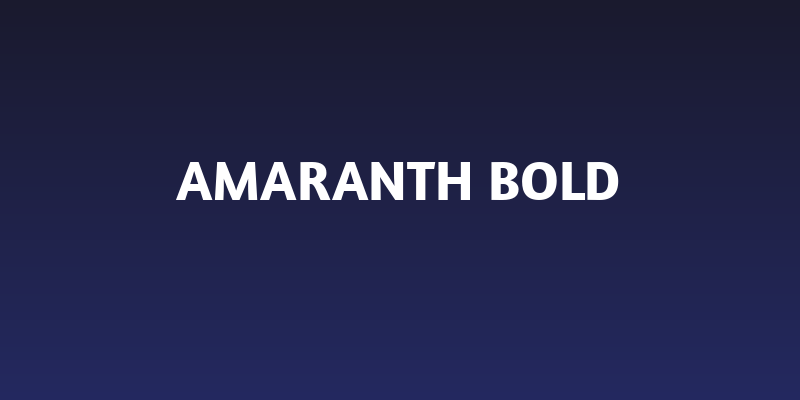 Amaranth Bold Social Header