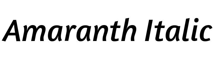 Amaranth Italic Font