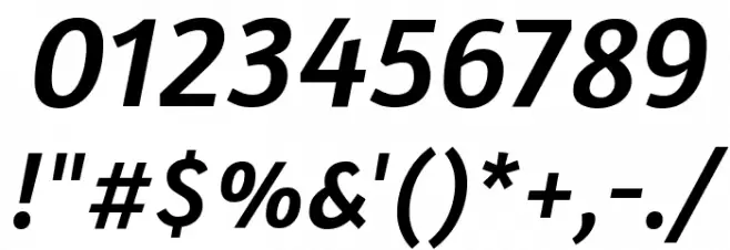 Amaranth Italic Font OTHER CHARS