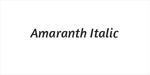 Amaranth Italic Logo