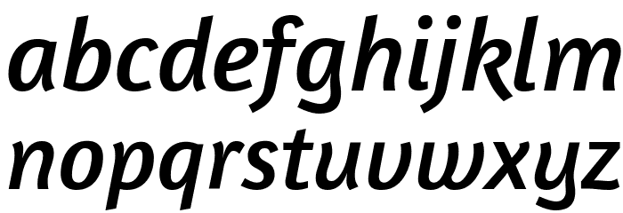 Amaranth Italic Font LOWERCASE