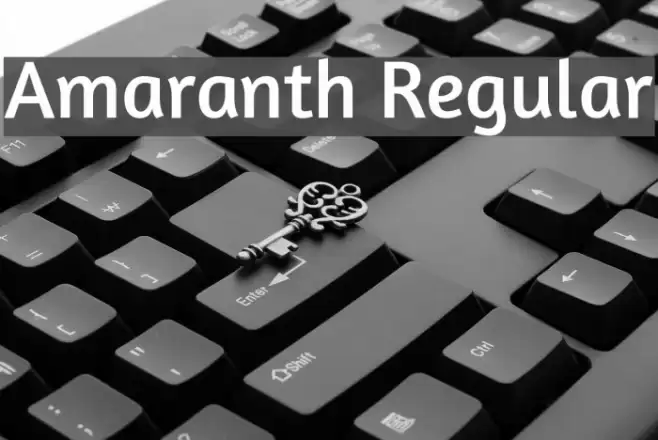 Amaranth Regular Font examples