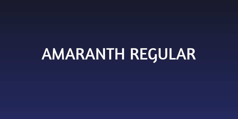 Amaranth Regular Social Header