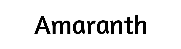 Az oldalon használható betűtípusok Amaranth