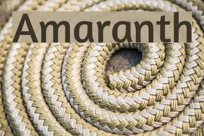 Amaranth Font examples