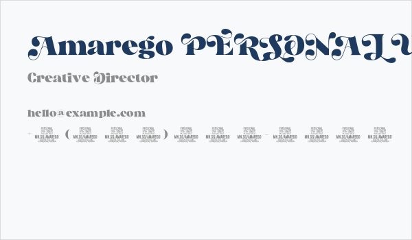 Amarego PERSONAL USE Regular Business Card